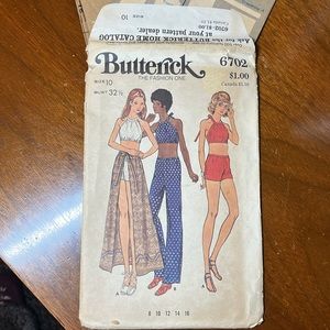 Vintage Butterick #6702 Size 10 UNCUT Pattern